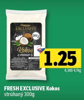 FRESH EXCLUSIVE Kokos strúhaný 300g