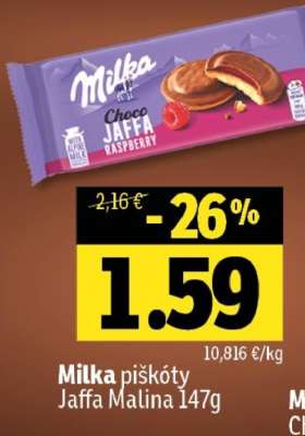 Milka piškóty Jaffa Malina 147g