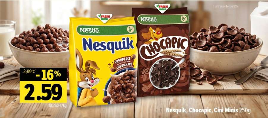 Nesquik, Chocapic, Cini Minis 250g
