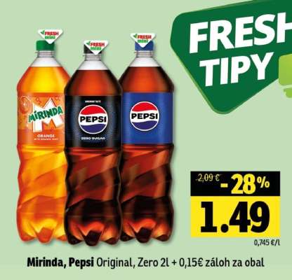 Mirinda, Pepsi Original, Zero 2L