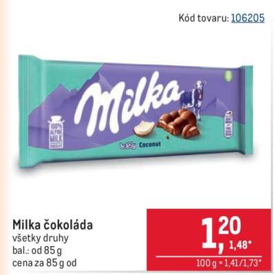 Milka čokoláda