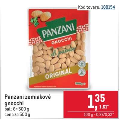 Panzani zemiakové gnocchi