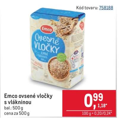 Emco ovsené vločky s vlákninou