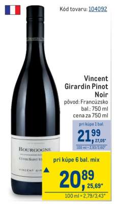 Vincent Girardin Pinot Noir