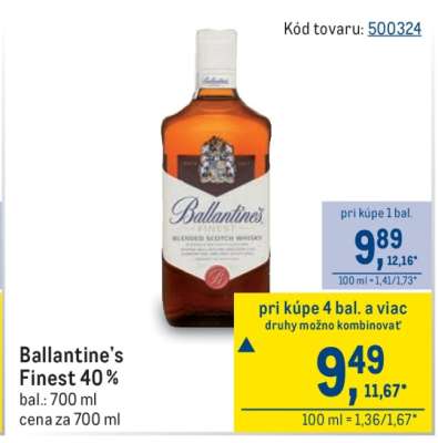 Ballantine’s Finest 40 %