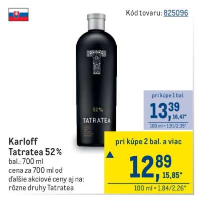 Karloff Tatratea 52 %