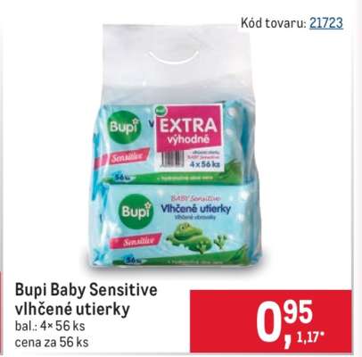 Bupi Baby Sensitive vlhčené utierky