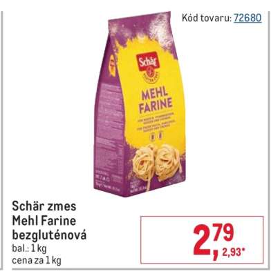 Schär zmes Mehl Farine bezgluténová