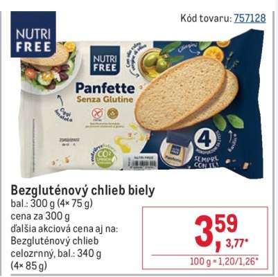 Bezgluténový chlieb biely