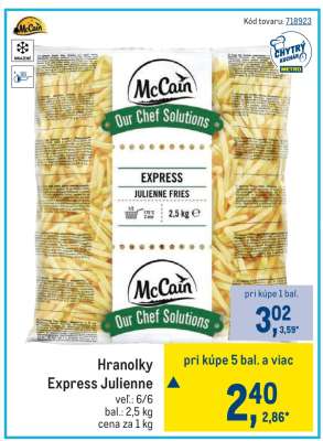 Hranolky Express Julienne