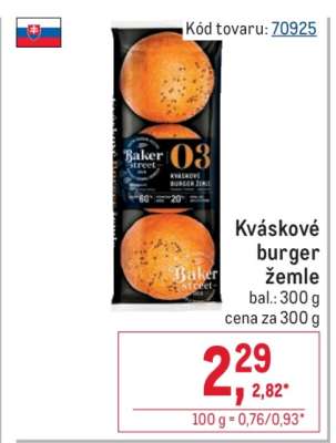 Kváskové burger žemle