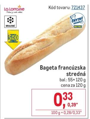 Bageta francúzska stredná