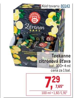 Teekanne citrónová šťava