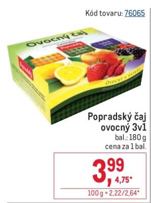 Popradský čaj ovocný 3v1
