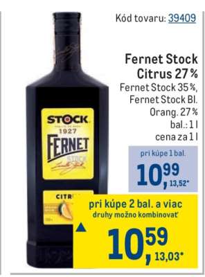 Fernet Stock Citrus 27 %