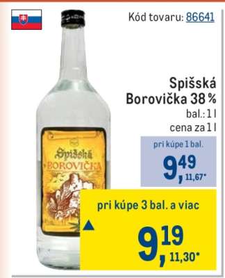 Spišská Borovička 38%