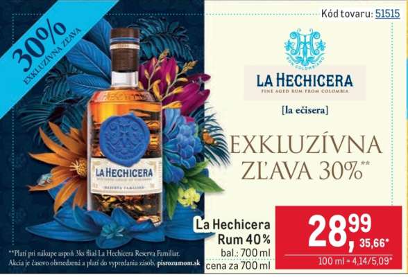 La Hechicera Rum 40 %