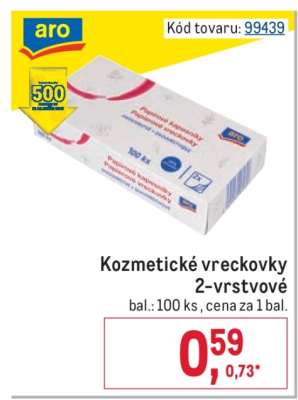 Kozmetické vreckovky 2-vrstvové