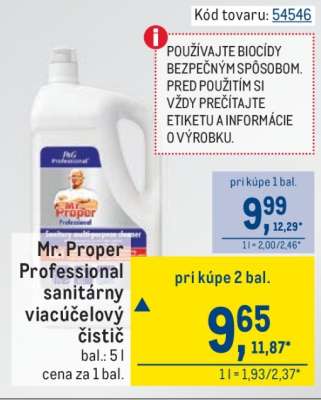 Mr. Proper Professional sanitárny viacúčelový čistič