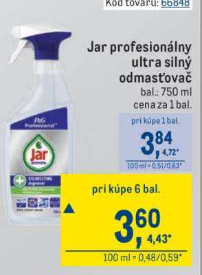 Jar profesionálny ultra silný odmasťovač