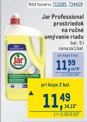Jar Professional prostriedok na ručné umývanie riadu