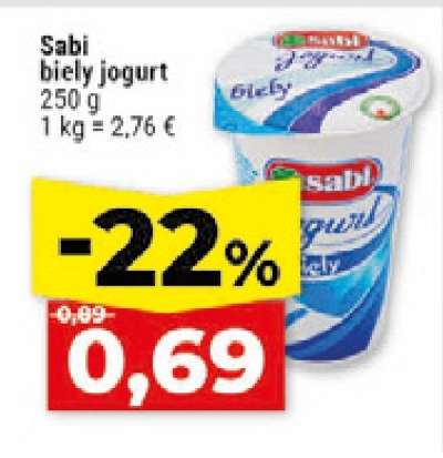 Sabi biely jogurt