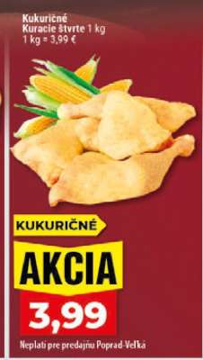 Kukuričné kuracie štvrte 1 kg