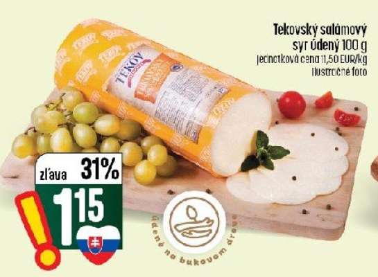 Tekovský salámový sýr uzený 100 g