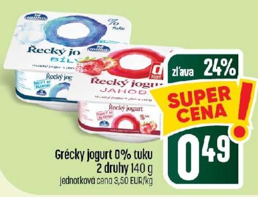Grécky jogurt 0 % tuku