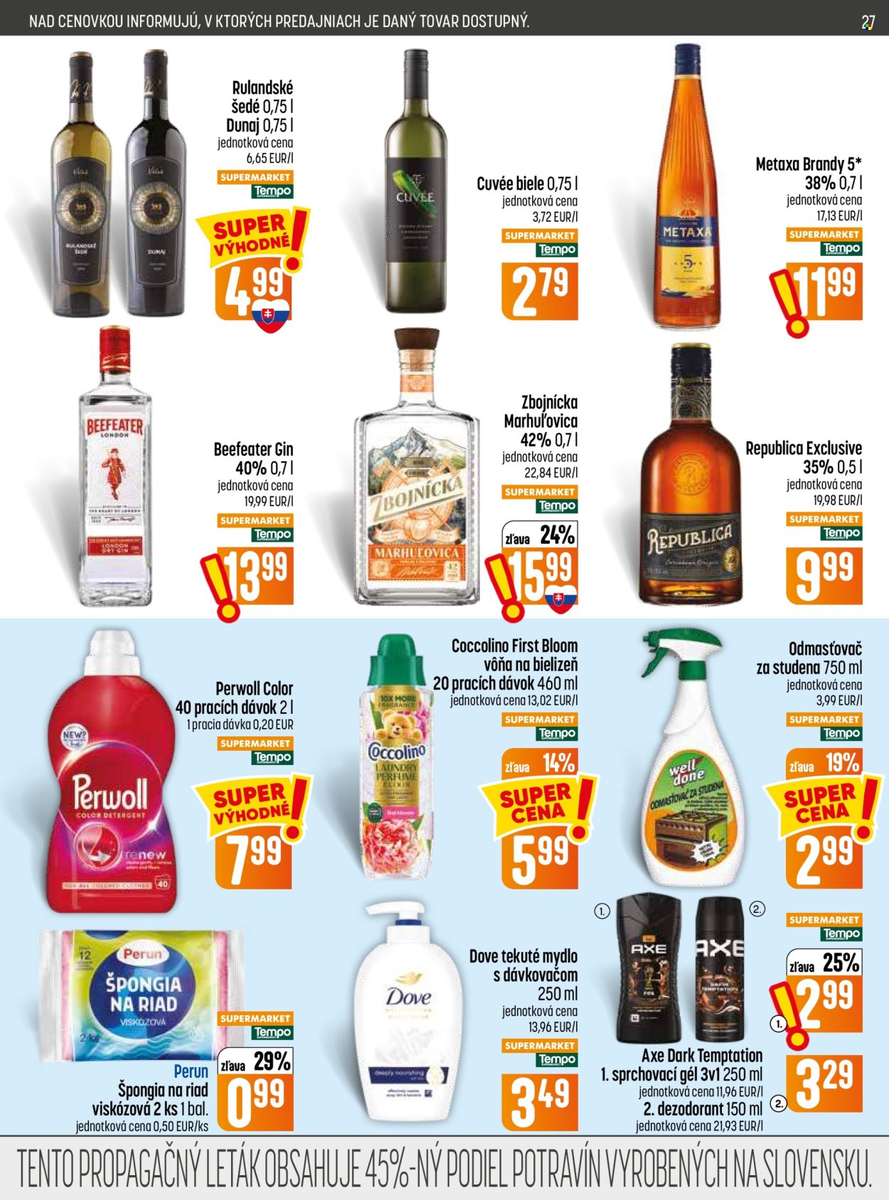 Leták COOP Jednota - 20.8.2026 - 26.8.2026. Strana 27