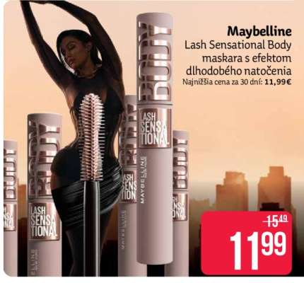 Maybelline Lash Sensational Body maskara s efektom dlhodobého natočenia