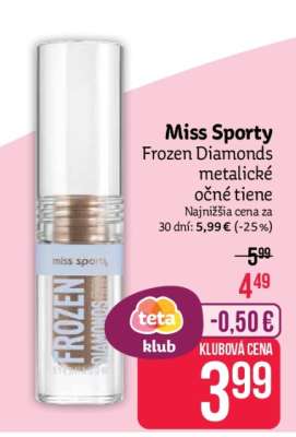 Miss Sporty Frozen Diamonds metalické očné tiene