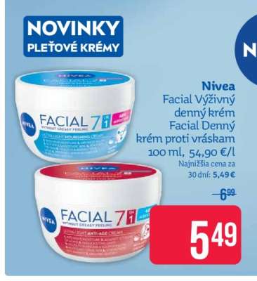 Nivea Facial Výživný denný krém Facial Denný krém proti vráskam