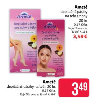 Ameté depilačné pásiky na telo a nohy