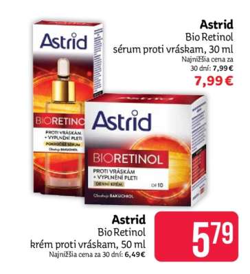 Astrid Bio Retinol krém proti vráskam, 50 ml