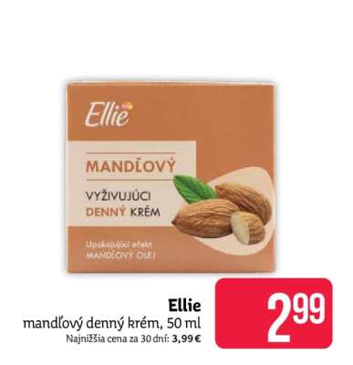 Ellie mandľový denný krém, 50 ml