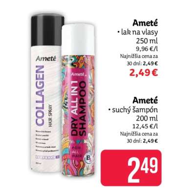 Ameté suchý šampón