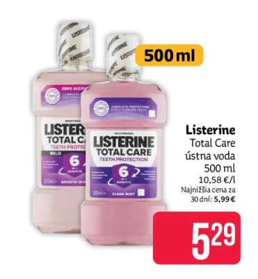 Listerine Total Care ústna voda 500 ml