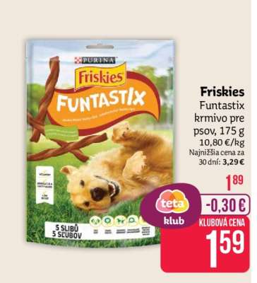 Friskies Funtastix krmivo pre psov, 175 g