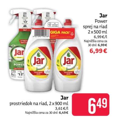 Jar prostriedok na riad, 2 x 900 ml
