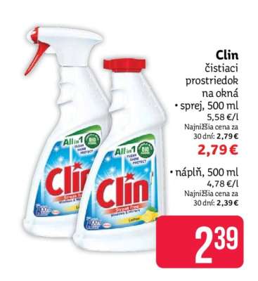 Clin Čistiaci prostriedok na okná