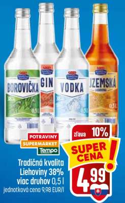 Tradičná kvalita Liehoviny 38% viac druhov 0,5 l