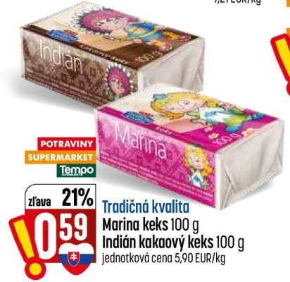 Marina keks 100 g / Indián kakaový keks 100 g
