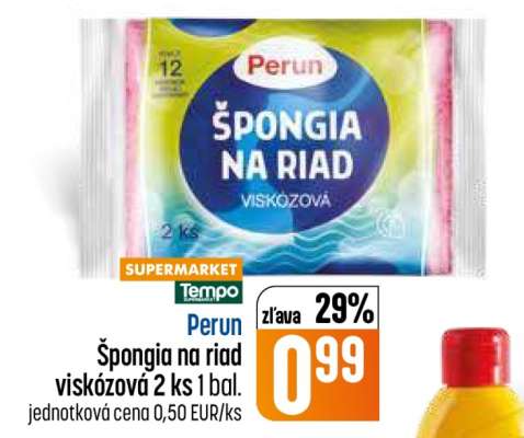 Perun Špongia na riad viskózová 2 ks