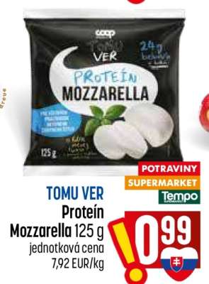 TOMU VER Proteín Mozzarella 125 g