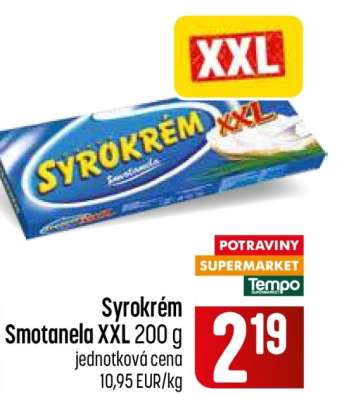 Syrokrém Smotanela XXL 200 g
