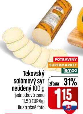 Tekovský salámový syr neúdený 100 g