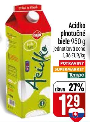 Acidko plnotučné biele 950 g