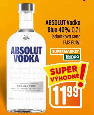 Absolut Vodka Blue 40% 0,7 l