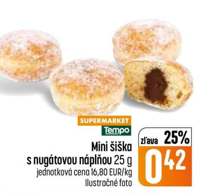 Mini šiška s nugátovou náplňou 25 g